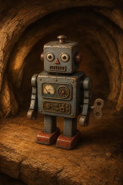 A tin wind-up robot