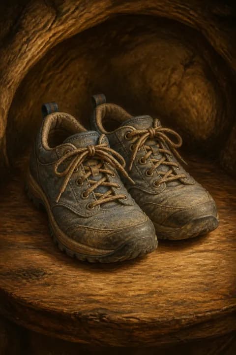A pair of hiking shoes