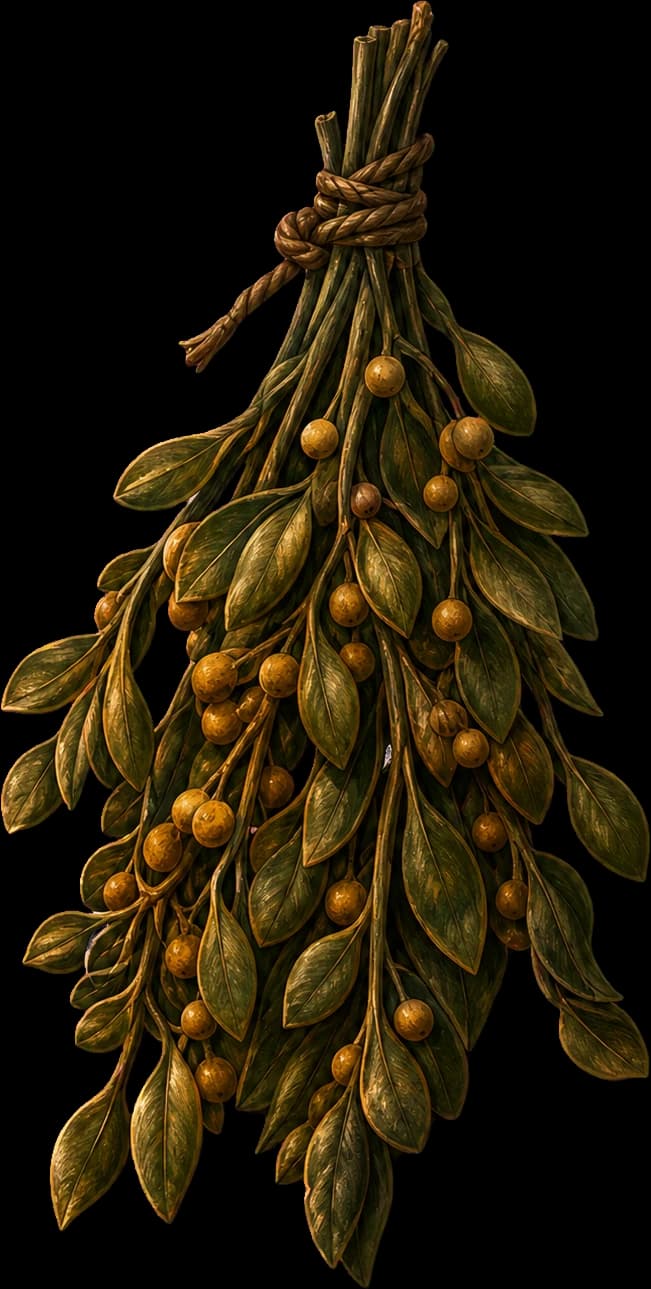A bundle of dried herbs